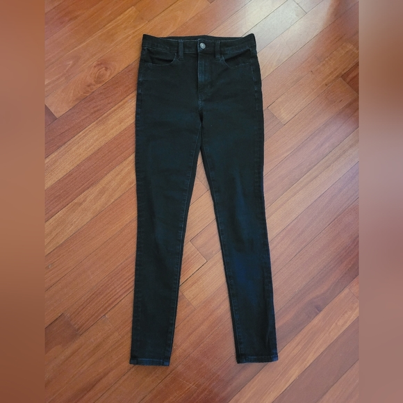 American Eagle Outfitters black 360 level stretch super hi rise jeggings 4 - Picture 2 of 5